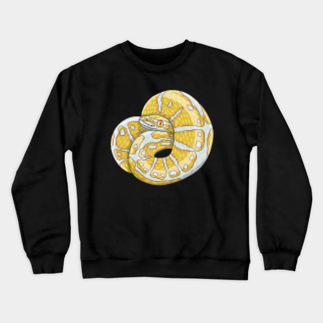 8bit albino ball python Crewneck Sweatshirt by Artbychb